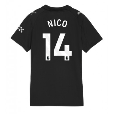 Fotballdrakt Dame Manchester City Nico Gonzalez #14 Bortedrakt 2025-26 Kortermet Fotballdrakt Dame Manchester City Nico Gonzalez #14 Bortedrakt 2025-26 Kortermet